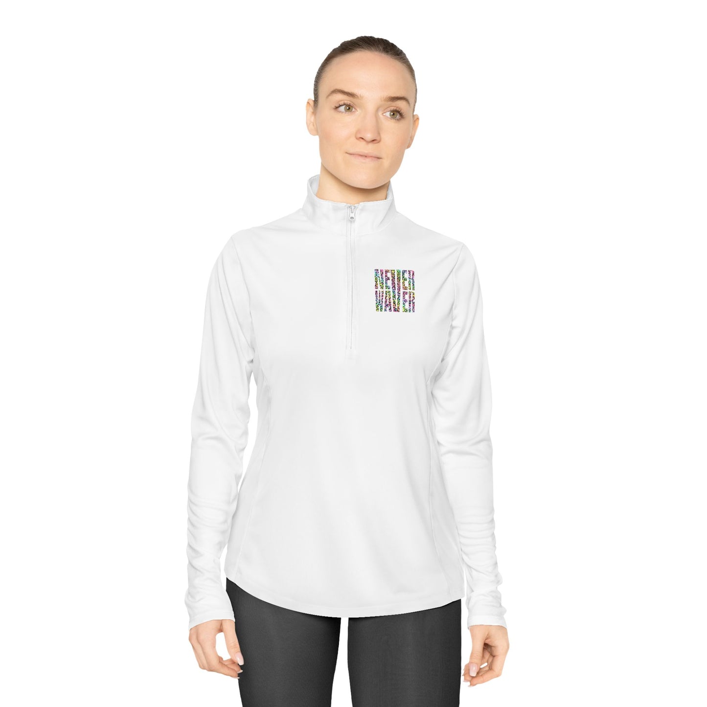 Never Waver Leopard Ladies Quarter-Zip Pullover