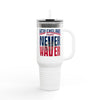 New England Fans Never Waver W-Leopard Football Insulated Travel Mug, 40oz