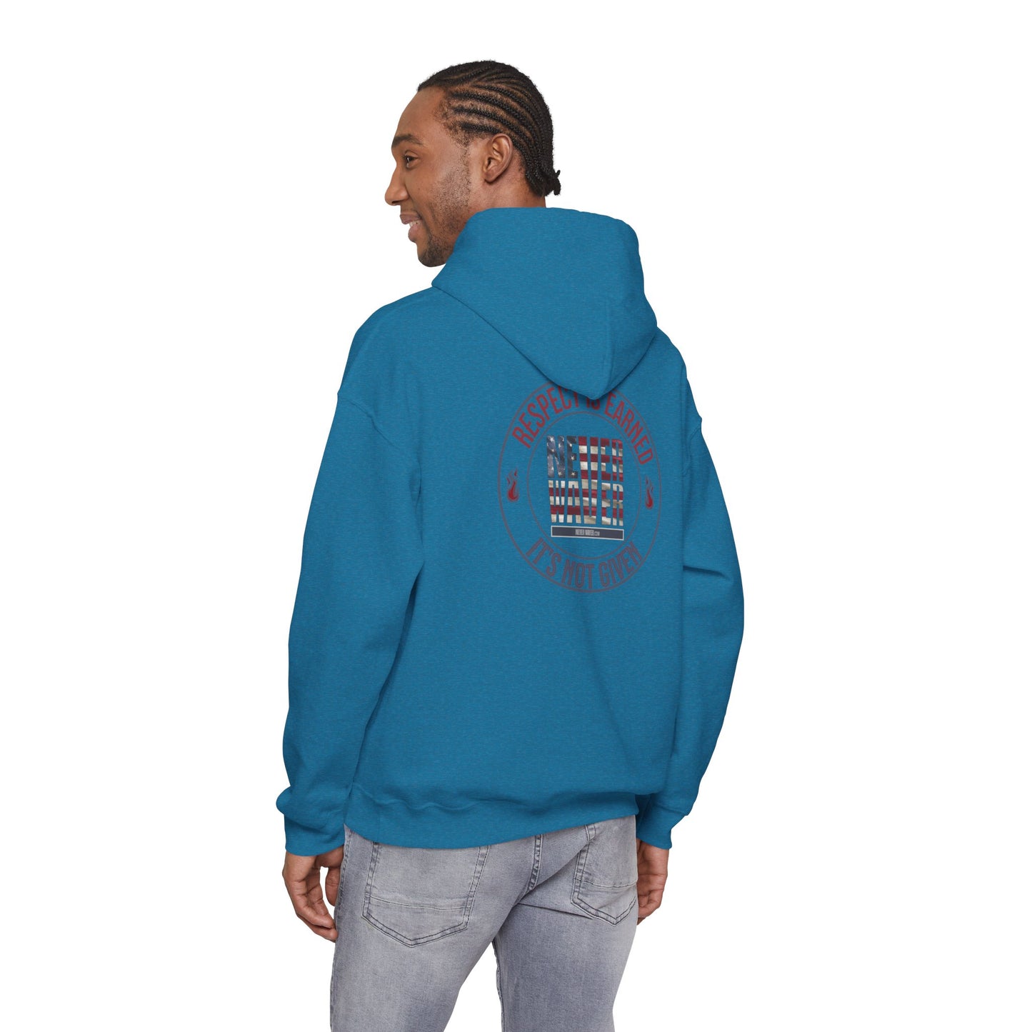 Respect Is Earned Never Waver It's Not Given Hoodie - Unisex Heavy Blend™ with Inspirational Design