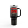 Tampa Bay Fans Never Waver with leopard football Insulated Travel Mug, 40oz