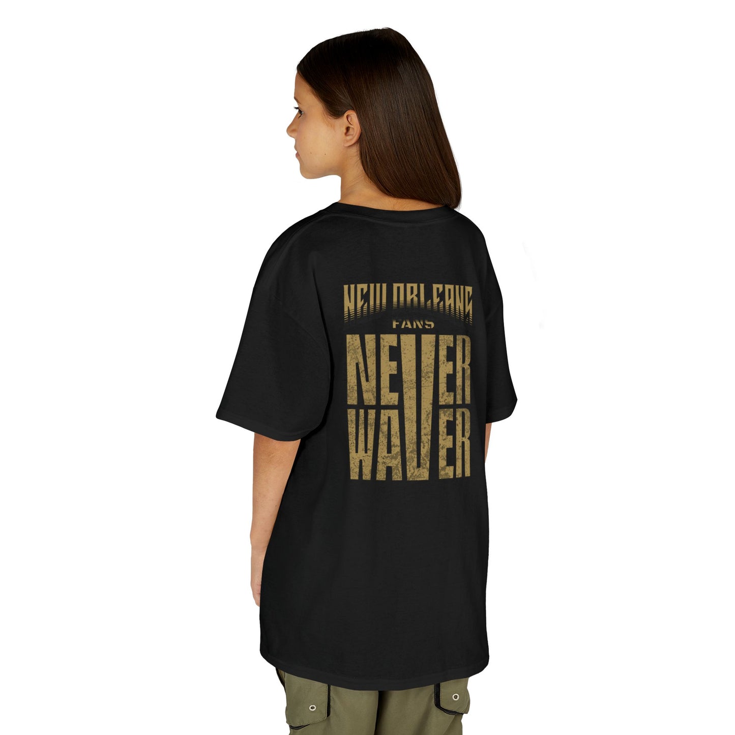 New Orleans Fans Never Waver Kids Heavy Cotton™ Tee