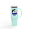 True Americans Never Waver They Always Back The Blue   Insulated Travel Mug, 40oz