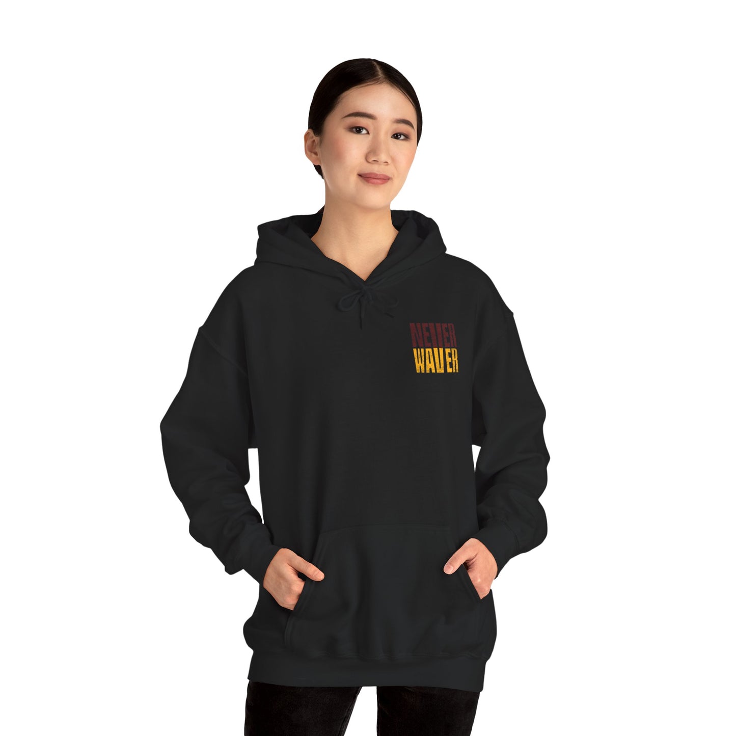 Unisex Heavy Blend™ Hooded Sweatshirt - Washington Fans Never Waver W Leopard Football- Perfect for Sports Fans