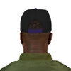 Never Waver Embroidered Square Script Snapback Hat — Bold Monochrome Streetwear