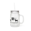 Never Waver Best Buckin' Dad Ever Mason Jar with Straw - Perfect Gift for Father's Day or Independence Day