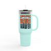 Chicago Fans Never Waver W-Leopard Football Insulated Travel Mug, 40oz