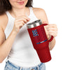 Never Waver Stylized Flag Design  Insulated Travel Mug, 40oz
