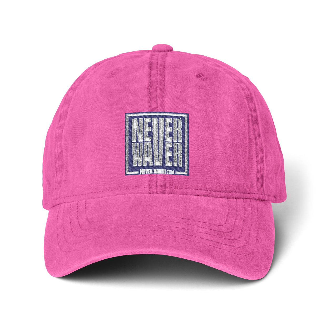 Never Waver  Women's Pigment-Dyed Cap with Fashion Undervisor (Embroidery)