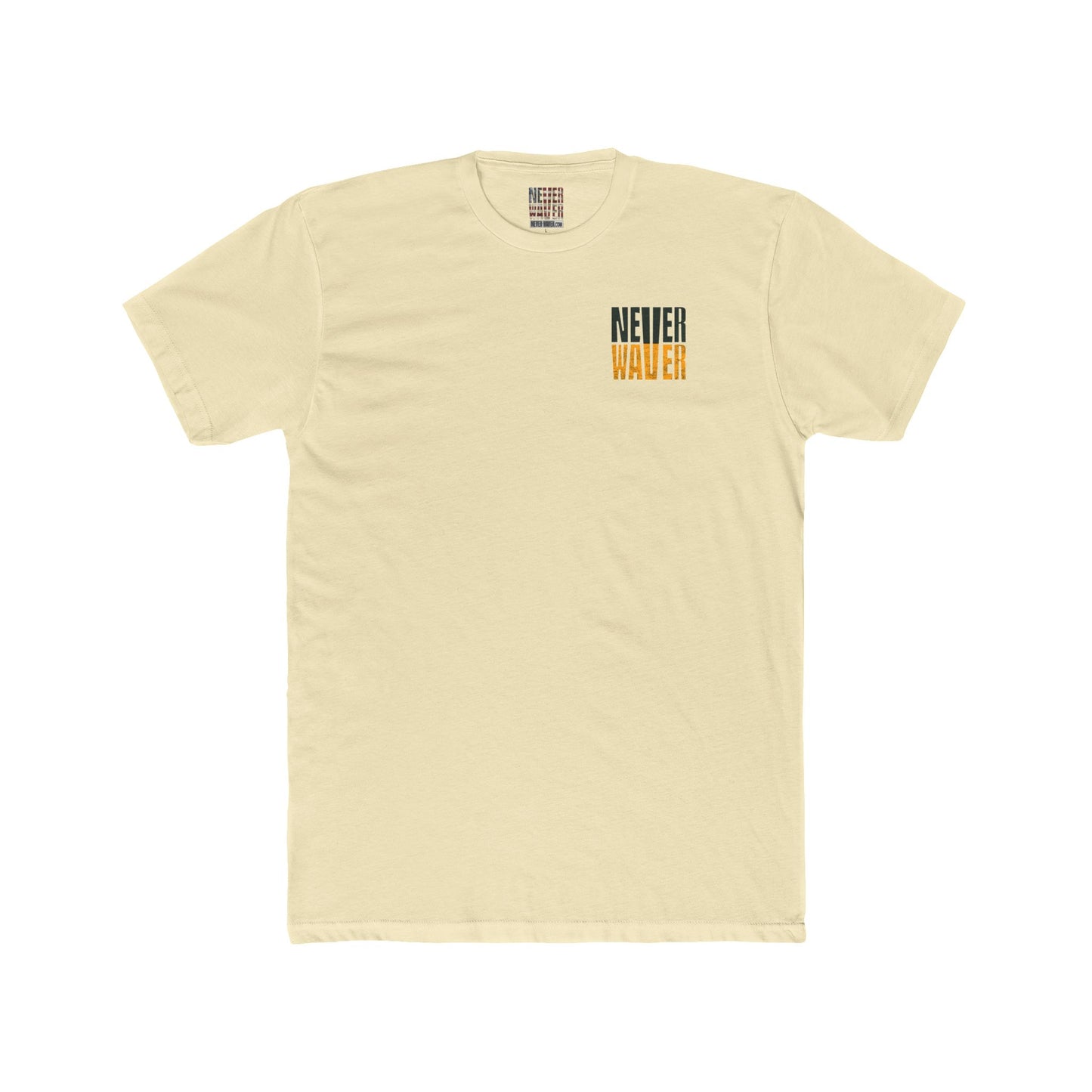 Green Bay Fans  Never Waver Unisex Cotton Crew Tee