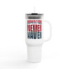 Houston Fans Never Waver W-Leopard Football Insulated Travel Mug, 40oz