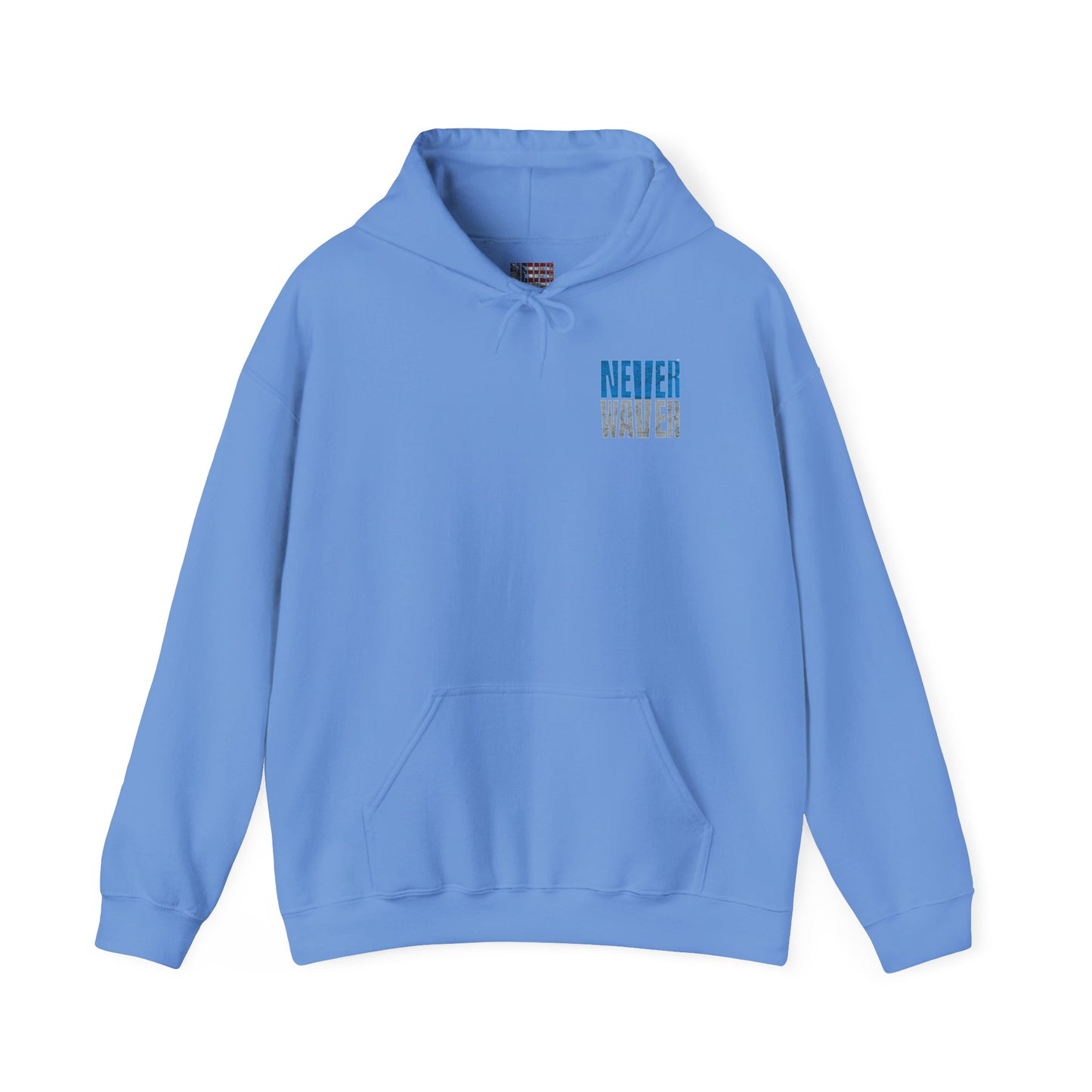 "Detroit Fans NEVER WAVER w Leopard Football" Inspirational Wear Unisex Heavy Blend™ Hooded Sweatshirt