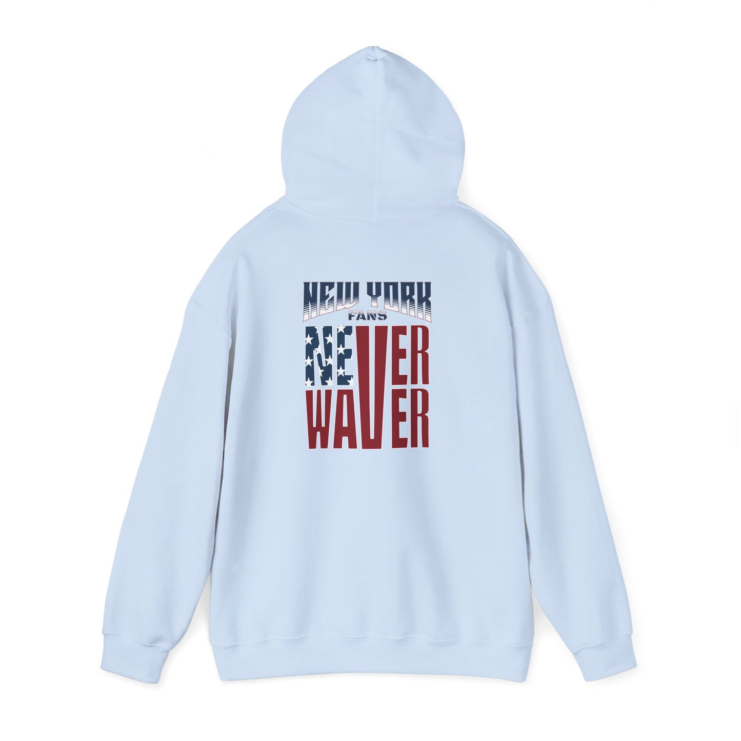 'New York Fans Never Waver' American Flag Design Unisex Heavy Blend™ Hoodie