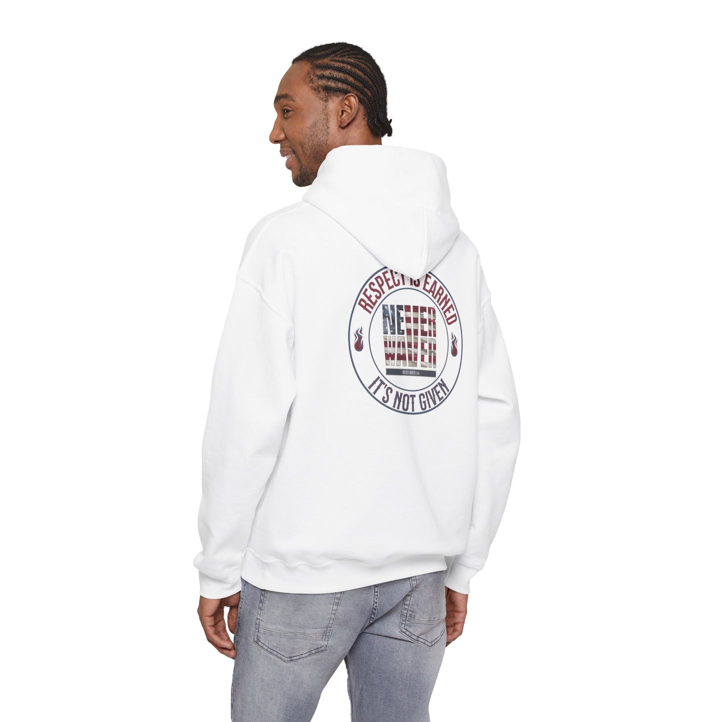 Respect Is Earned Never Waver It's Not Given Hoodie - Unisex Heavy Blend™ with Inspirational Design