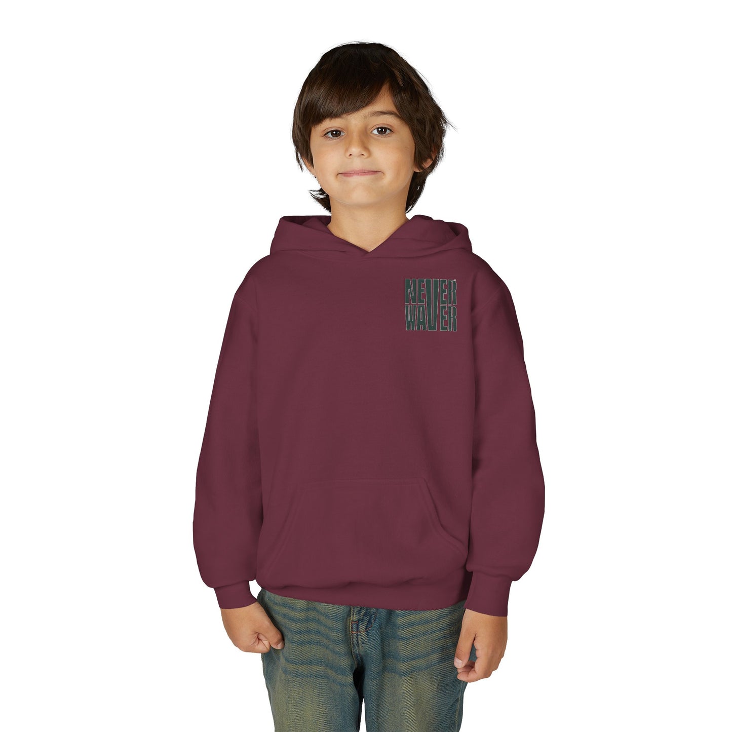 New York Fans Never Waver Youth Heavy Blend Hooded Sweatshirt