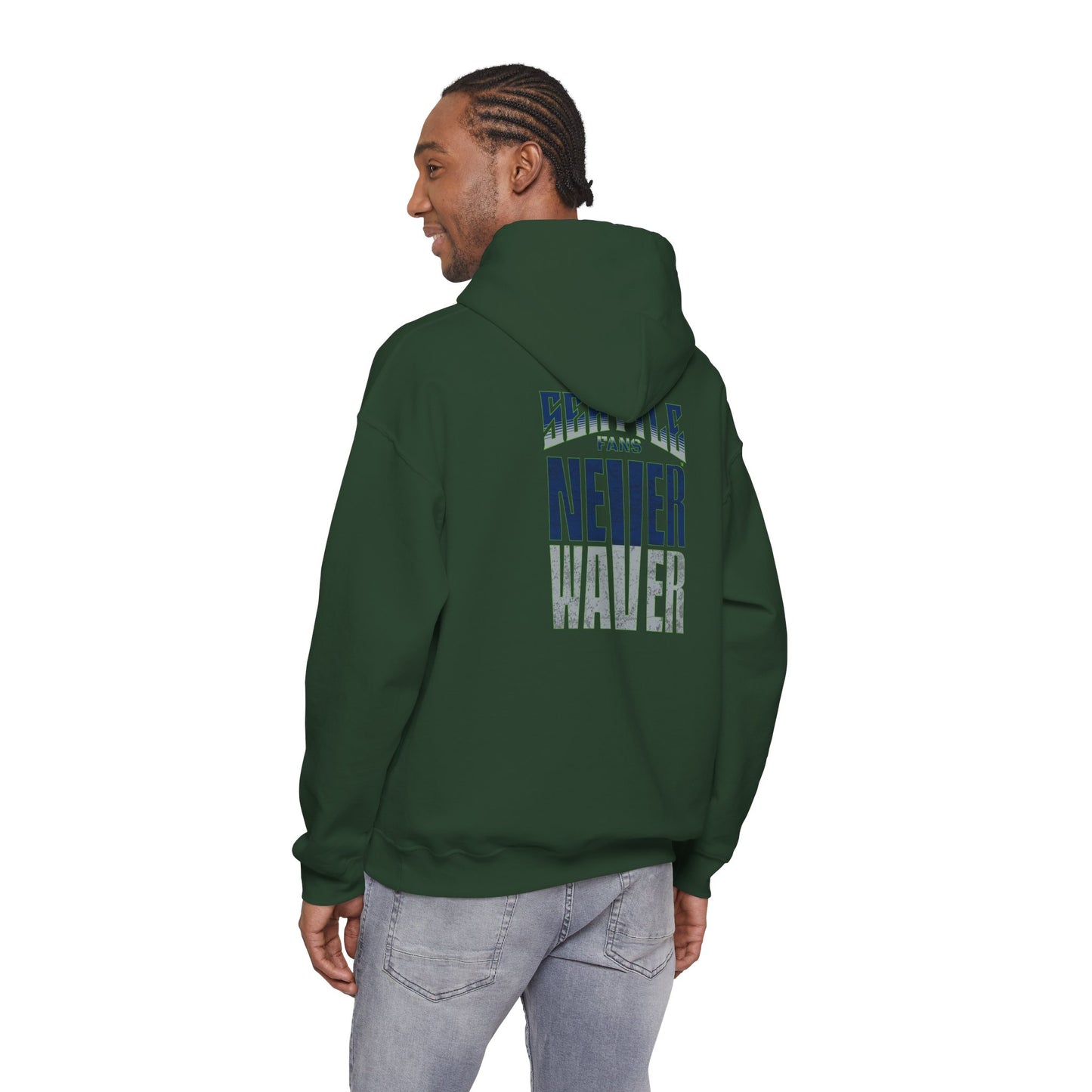 Seattle Fans Never Waver Unisex Heavy Blend™ Hooded Sweatshirt