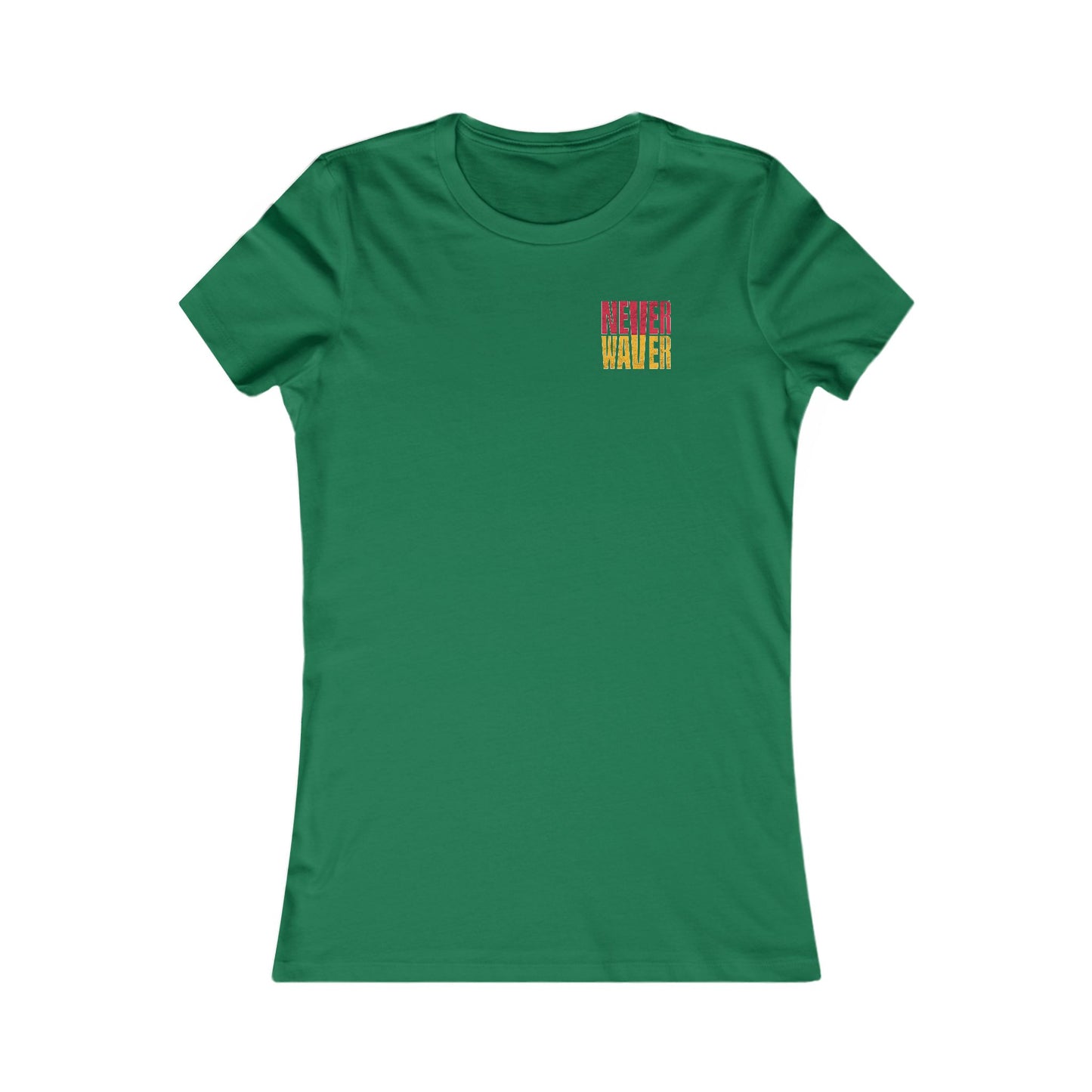 Kansas Fans Never Waver W-Leopard Football Women's Favorite Tee