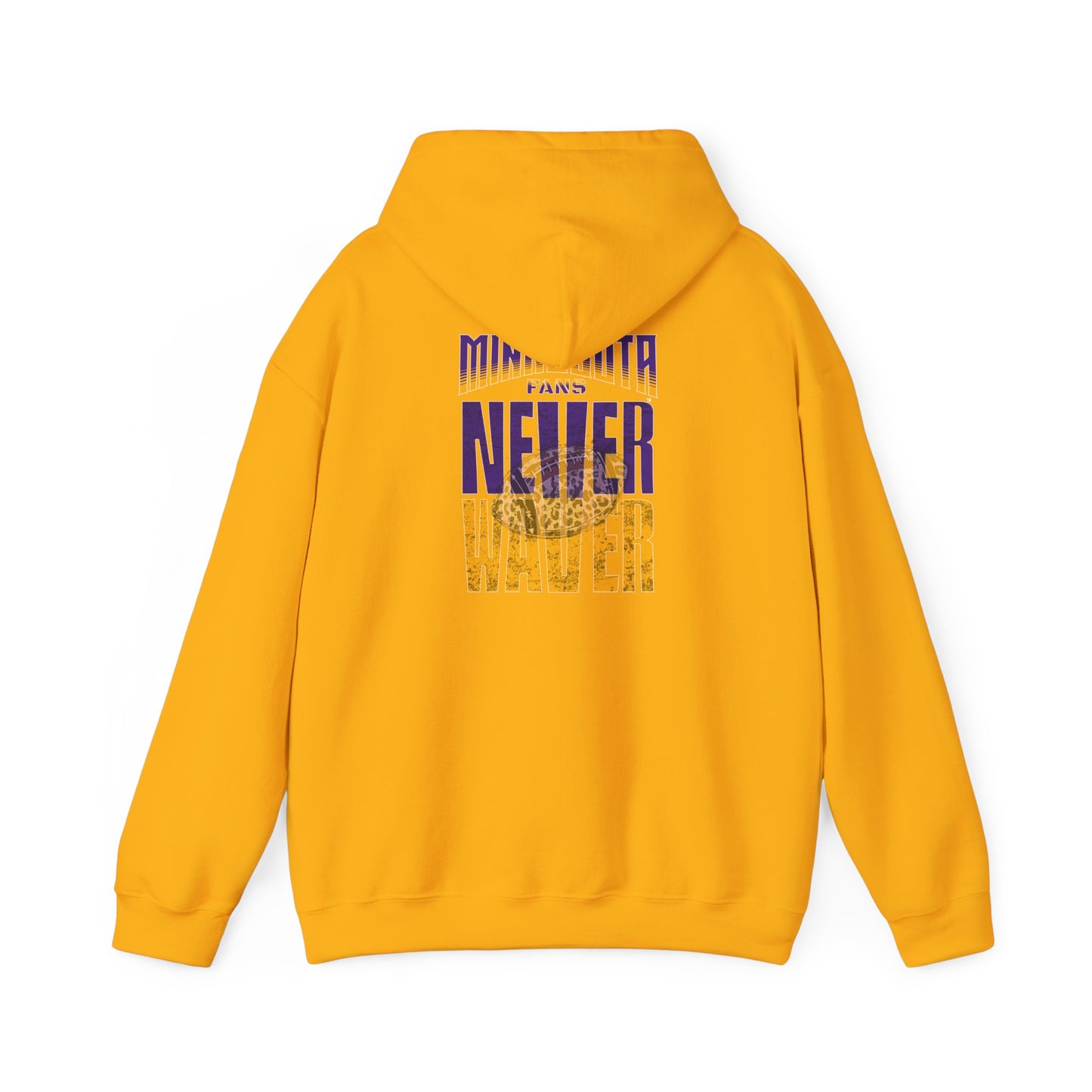 Minnesota Fans Never Waver w Leopard Football Unisex Heavy Blend™ Hoodie
