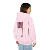 "Never Waver Golf American Flag" Hoodie for Young Golfers