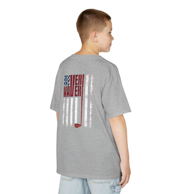 Never Waver American Flag with Golf Club Kids Golf Tee