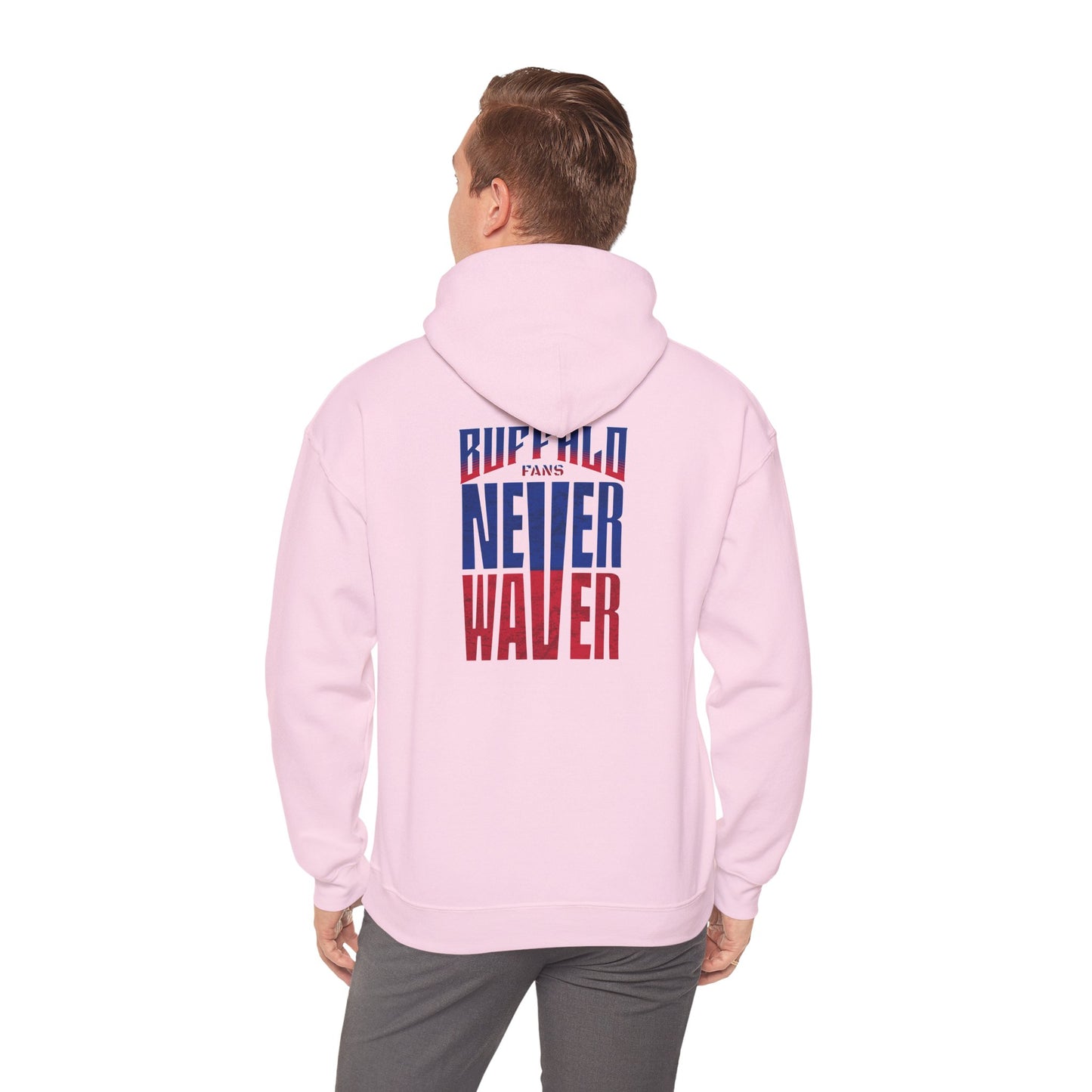 Buffalo Fans 'Never Waver' Hoodie Unisex Heavy Blend™ Hooded Sweatshirt