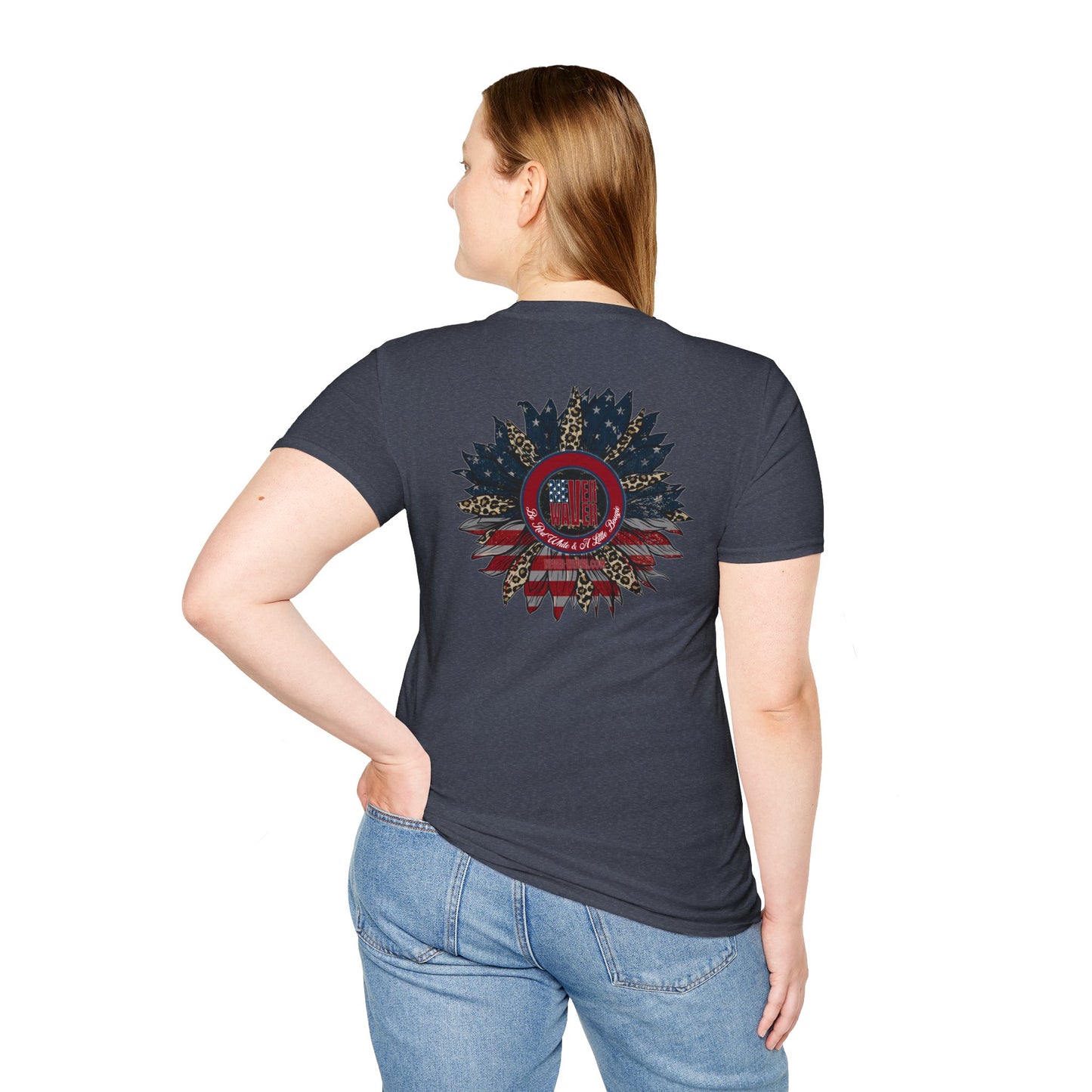 Never Waver Be Red White and A Little Bougie Unisex Soft style T-Shirt