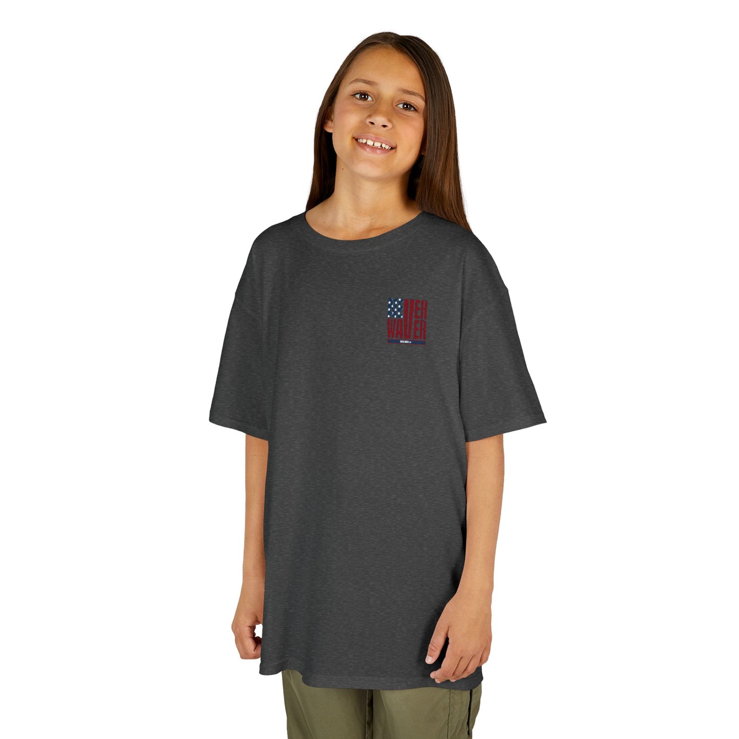 Never Waver American Flag with Golf Club Kids Golf Tee