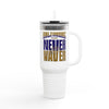 Baltimore Fans Never Waver with Leopard football Insulated Travel Mug, 40oz