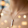 Never Waver Hidden Message Sliding Bar Necklace — Engraved "Never Waver"|"Believe"