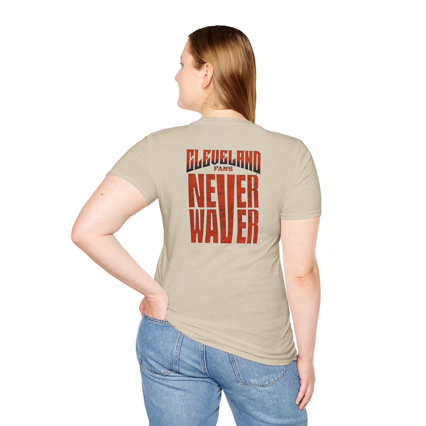 Cleveland Fans Never Waver Unisex Softstyle T-Shirt