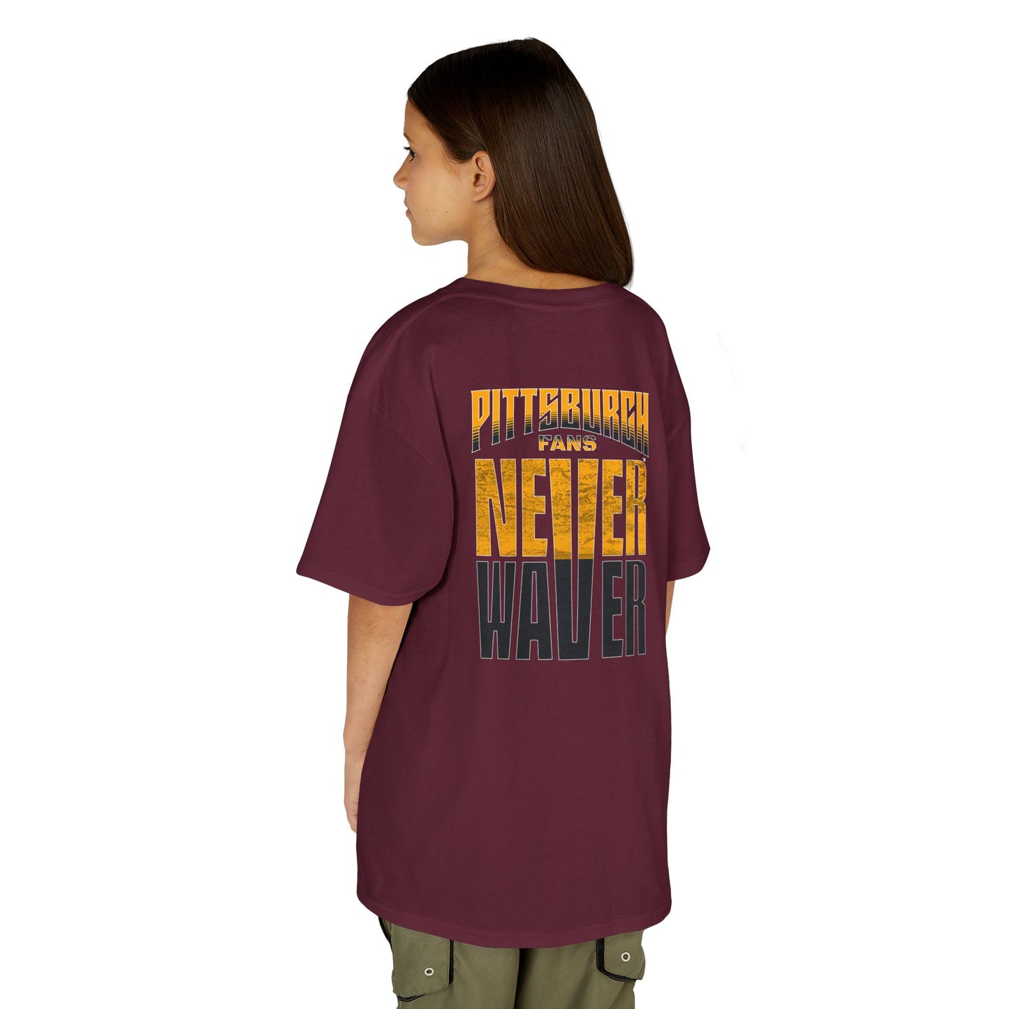 Pittsburgh Fans Never Waver Kids Heavy Cotton™ Tee