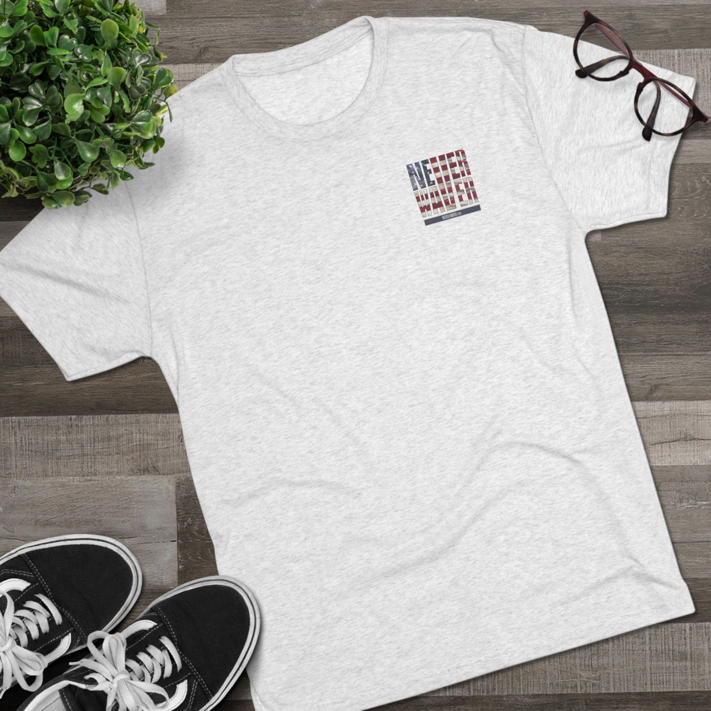 Respect Is Earned Never Waver It's Not Given Unisex Tri-Blend Crew Tee
