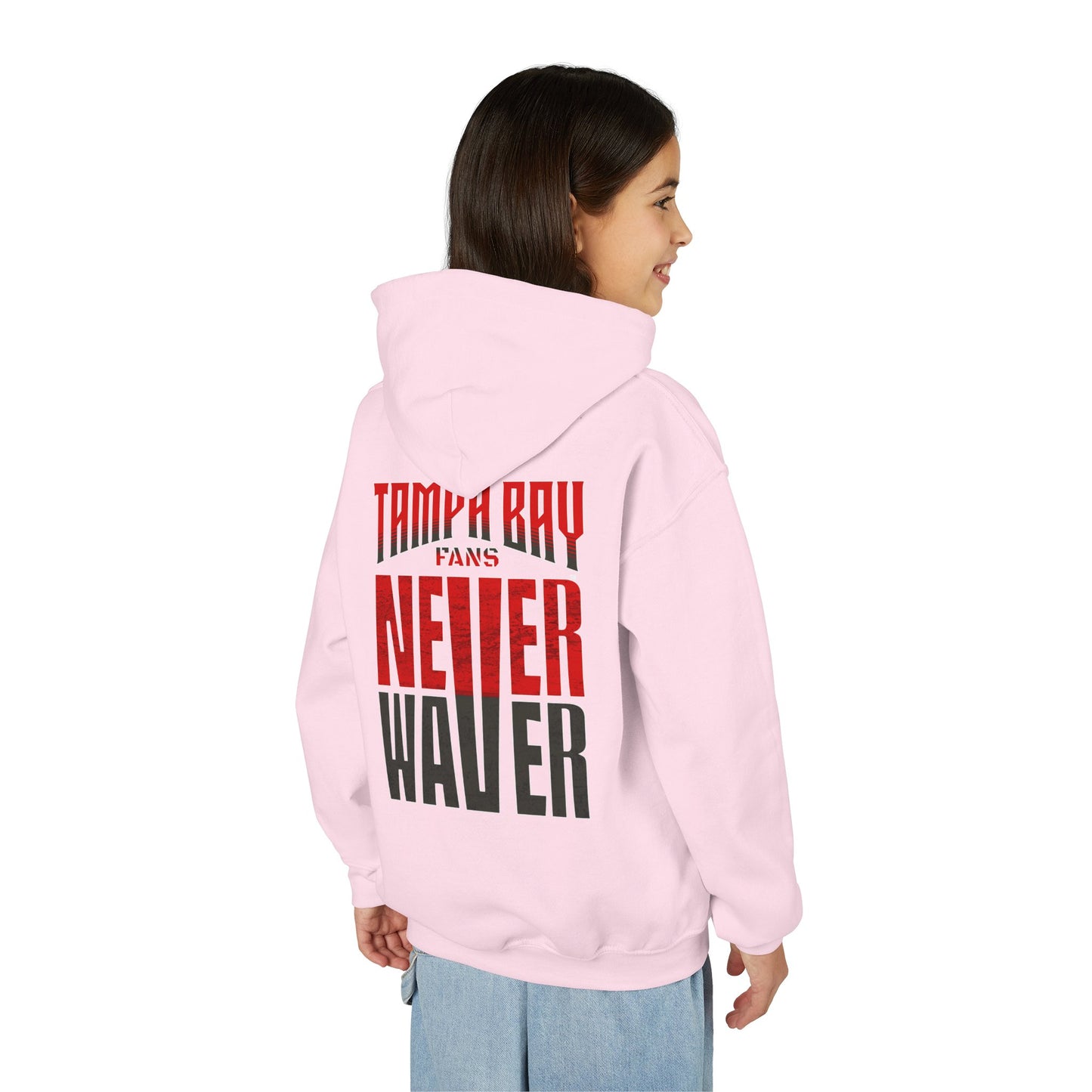 Tampa Bay Fans Never Waver Youth Heavy Blend Hoodie - Sweatshirt