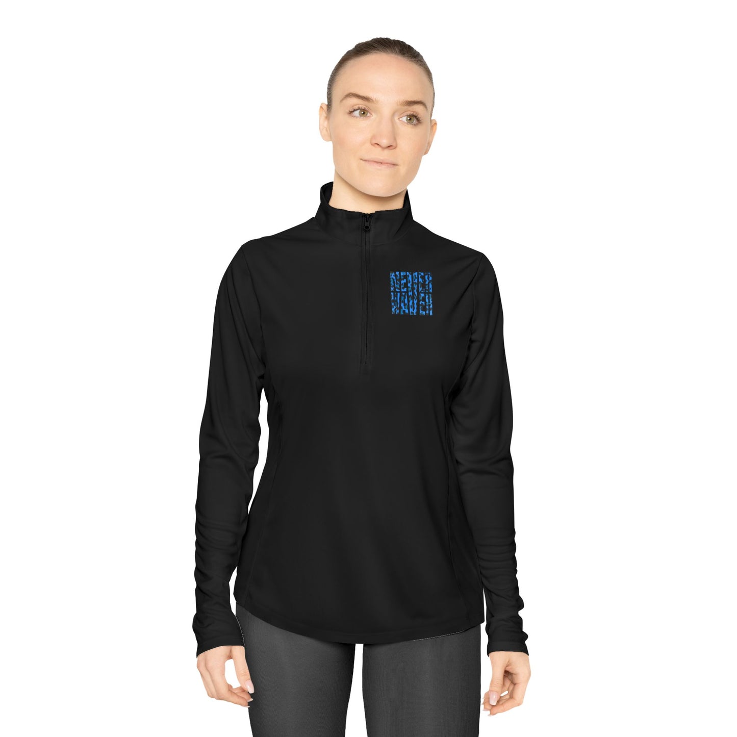 Never Waver Leopard Ladies Quarter-Zip Pullover