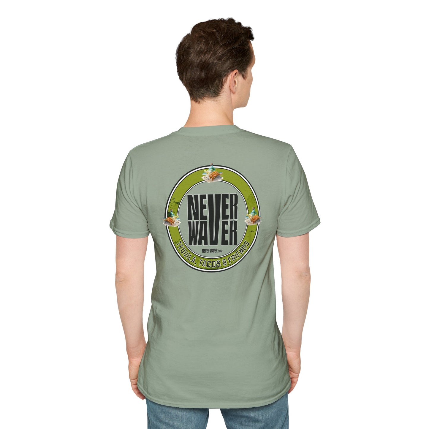Never Waver Tequila, Tacos, And Friends Unisex Soft style T-Shirt
