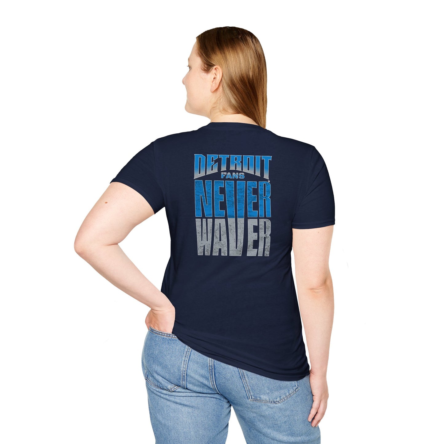Detroit Fans Never Waver Unisex Softstyle T-Shirt