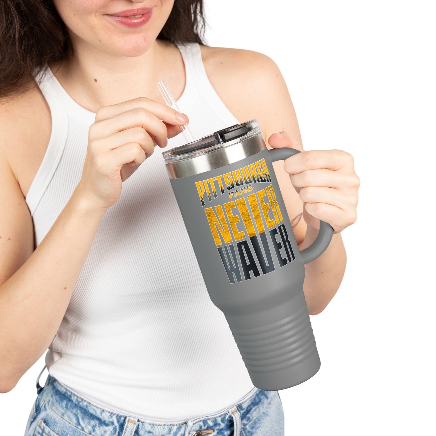 Pittsburgh Fans Never Waver Insulated Travel Mug, 40oz