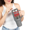 Tampa Bay Fans Never Waver with leopard football Insulated Travel Mug, 40oz