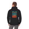 Miami Fans  NEVER WAVER w Leopard Football | Cozy Streetwear for Every Day Unisex Heavy Blend™ Hooded Sweatshirt -