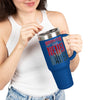 Houston Fans Never Waver W-Leopard Football Insulated Travel Mug, 40oz