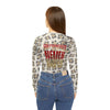 San Francisco Fans Never Waver With Leopard Football Women's Long Sleeve V-neck Shirt (AOP)