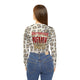 San Francisco Fans Never Waver With Leopard Football Women's Long Sleeve V-neck Shirt (AOP) by Printify