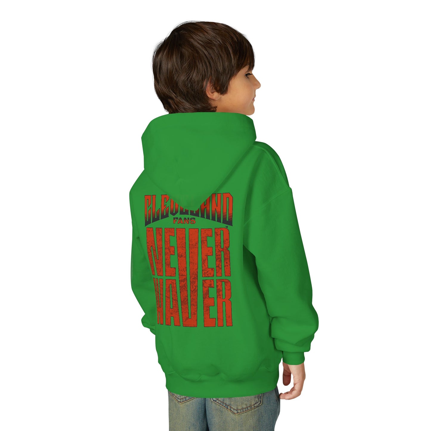 Cleveland Fans Never Waver Youth Heavy Blend Hooded Sweatshirt