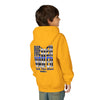 Never Waver Back The Blue  Vintage-Inspired Youth Hoodie with American Flag Design