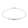 Never Waver Engravable Curved Bar Anklet — Personalized Minimalist Chain Anklet