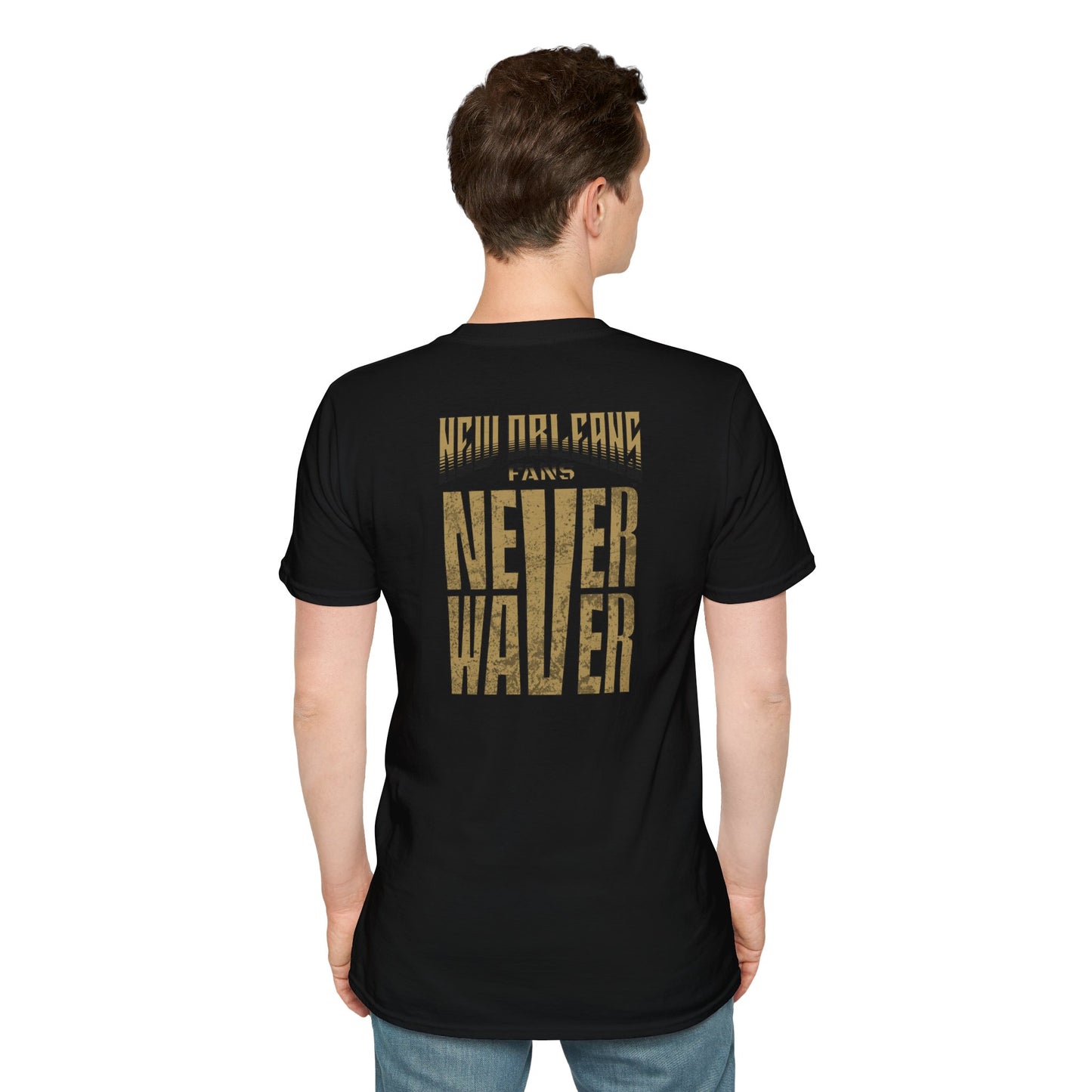 New Orleans Fans Never Waver Unisex Softstyle T-Shirt