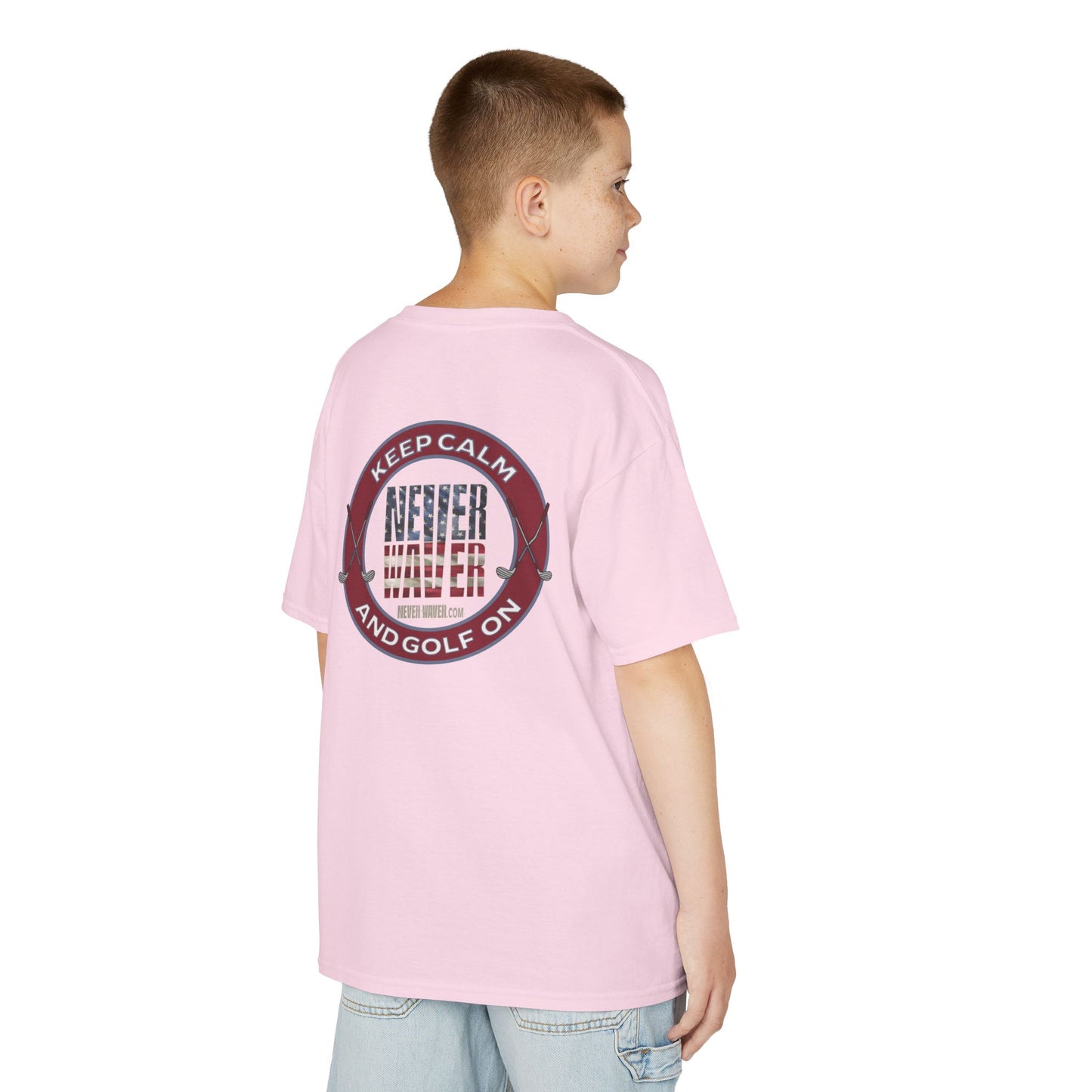 Keep Calm Never Waver and Golf On Kids Golf Tee