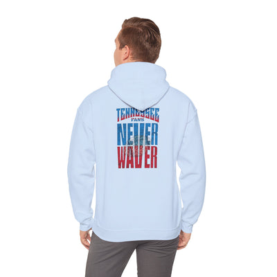 'Tennessee Fans Never Waver W Leopard Football' Casual Comfort for Team Fans Unisex Heavy Blend™ Hooded Sweatshirt