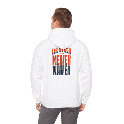 Denver Fans Never Waver W Leopard Football Unisex Heavy Blend™ Hoodie