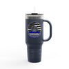 True Americans Never Waver They Always Back The Blue   Insulated Travel Mug, 40oz