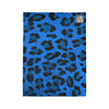 Blue Leopard Print Blanket — Soft Polyester Throw for Home, Travel & Gifts | Never Waver